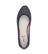 S Oliver Womens S Oliver Womens Navy Court Shoe Wedge - 5-22300-42