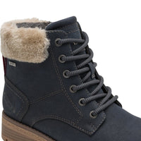S Oliver Womens S.Oliver Womens Navy Lace Up Ankle Boots 5-26227-43