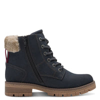 S Oliver Womens S.Oliver Womens Navy Lace Up Ankle Boots 5-26227-43