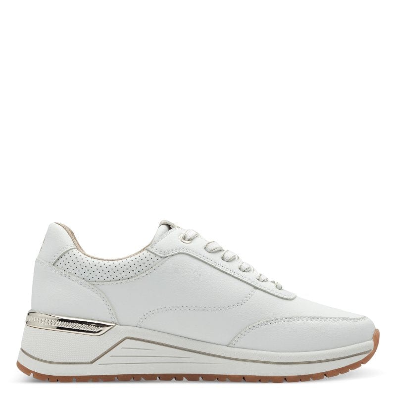 S Oliver Womens S.Oliver Womens White Lace-Up Shoe 5-23613-43