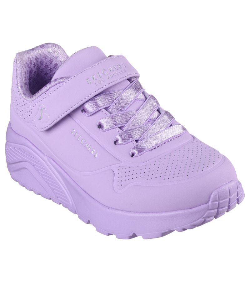 Skechers Kids 12UK / PURPLE Skechers Girls Purple Strap Fashion Trainer - Uno Lite 310451L