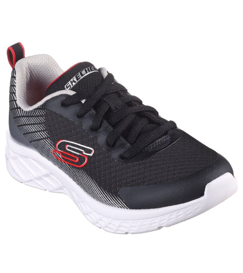 Skechers Kids 13UK / BLACK Skechers Boys Lace Up Lightweight Trainer MICROSPEC II - VOVRIX 403925L