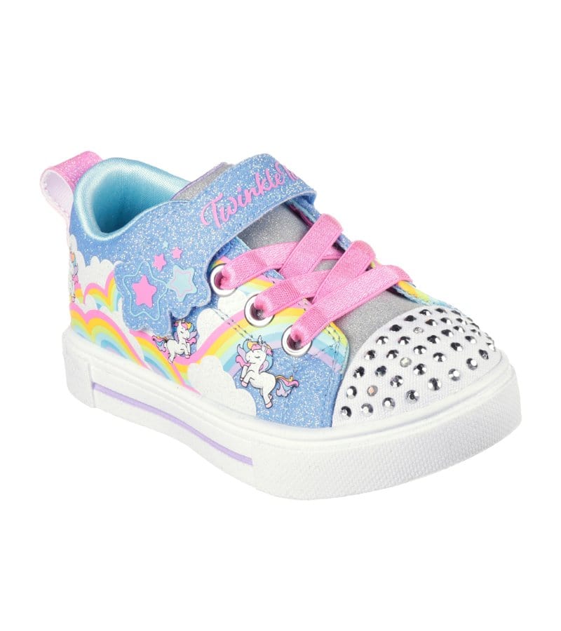 Skechers Kids 6UK / BLUE Skechers Infant Girls Canvas Twinkle Toes: Twinkle Sparks - Jumpin' Clouds 314809N