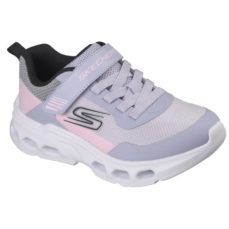 Skechers Kids Kids GREY / 10UK Skechers Girls Junior Grey Lace Up Glide Step Drift Runner - 303682L