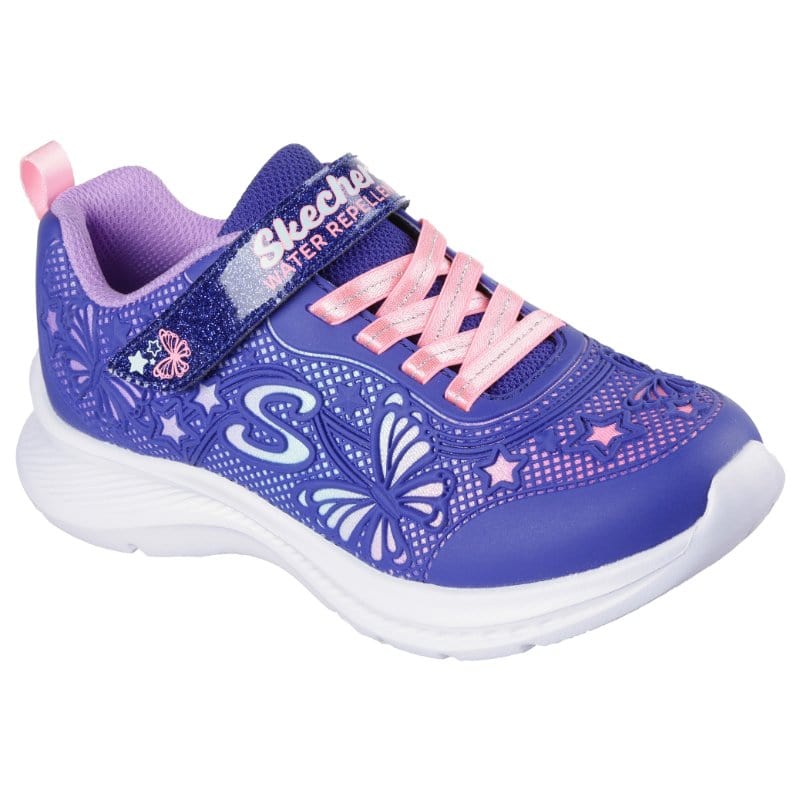 Skechers Kids Kids NAVY / 10UK Skechers Girls Junior Navy Jumpsters 2.0 Butterfly Flush Runner - 303380L
