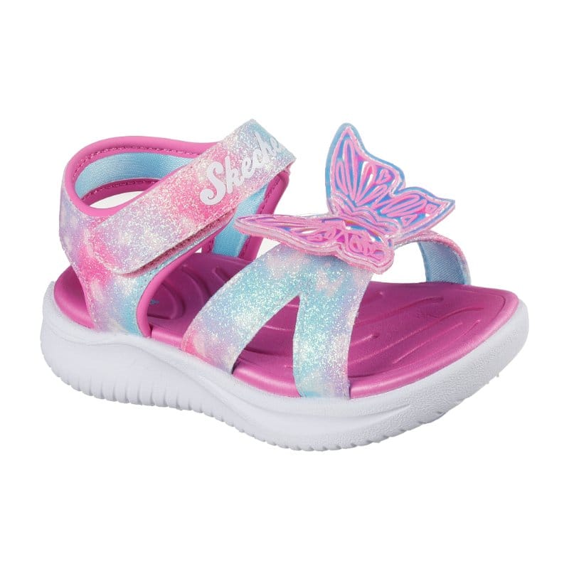 Skechers Kids Kids PINK / 6UK Skechers Girls Infants Pink Butterfly Brights Jumpsters Sandal - 303109N