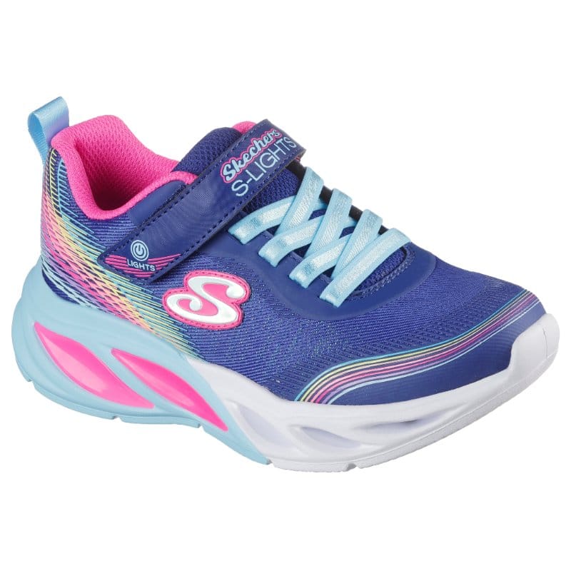 Skechers Kids Kids PURPLE / 10UK Skechers Girls Junior Navy S Lights Cosmic Glow Rainbow Dream Runner - 303709L