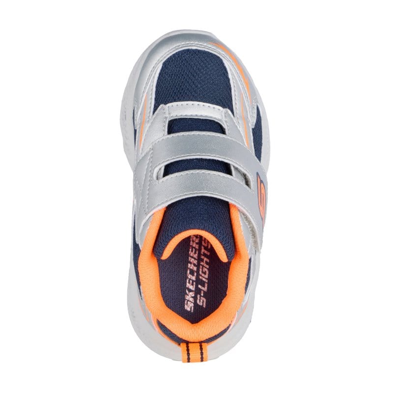 Skechers Kids Kids Skechers Boys Infant Silver S-Lights Meteor Lights Glow Spike Runner - 401498N
