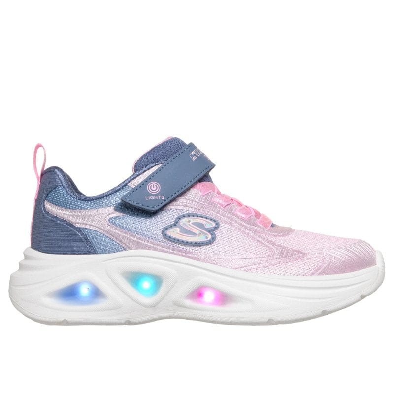 Skechers Kids Kids Skechers Girls Junior Grey Sola Glow 2.0 Dazzle Steps Runner - 303729L