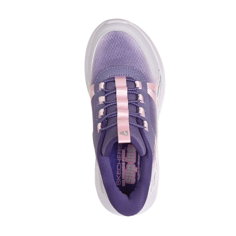 Skechers Kids Kids Skechers Girls Junior Purple Slip-ins Wave 92 Sparkle Sprint Runner - 304053L