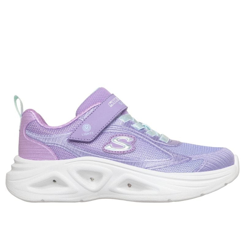 Skechers Kids Kids Skechers Girls Junior Purple Sola Glow 2.0 Dazzle Steps Runner - 303729L