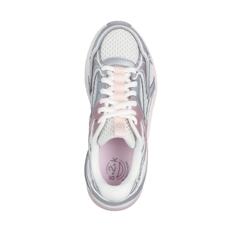 Skechers Kids Kids Skechers Girls Junior White Lace Up S2K Runner - 303697L