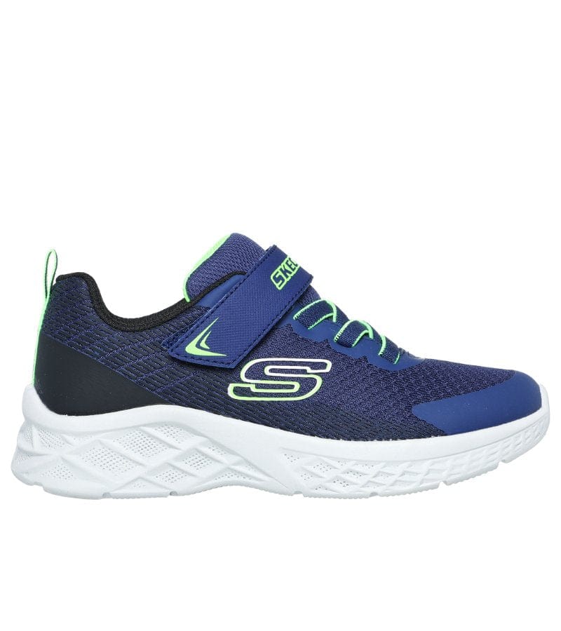 Skechers Kids Skechers Boys Blue Slip On Print Trainer Microspec II - Zovrix 403924L