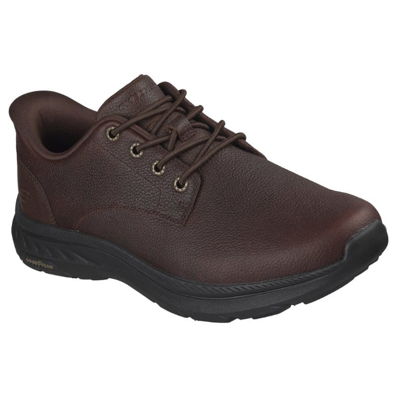 Skechers Men Mens BROWN / 8UK Skechers Mens Brown Slip On Relaxed Fit Pollard Colt Runner - 205895