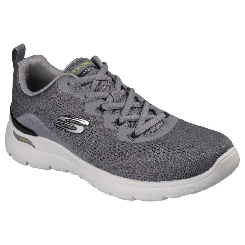 Skechers Men Mens GREY / 8UK Skechers Mens Grey Lace Up Arch Fit Summits Kravel - 233178