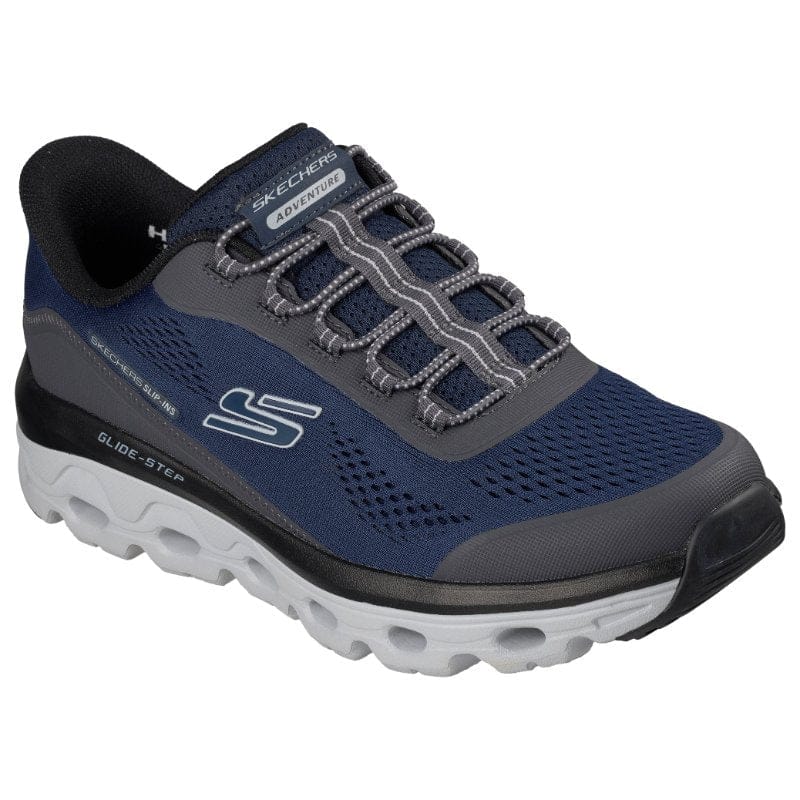 Skechers Men Mens NAVY / 7UK Skechers Mens Navy Slip-ins Glide Step Sole Glover Peak Runner - 237812