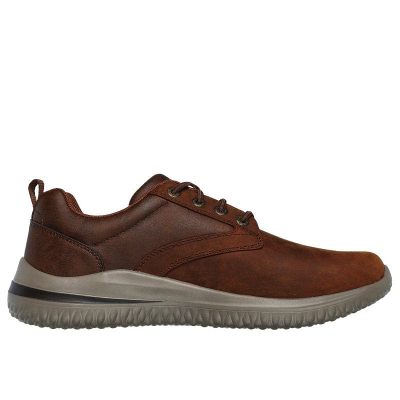 Skechers Men Mens Skechers Mens Brown Delson 3.0 Glavine Shoe 210661