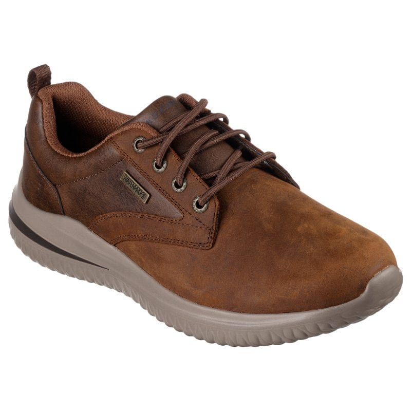 Skechers Men Mens Skechers Mens Brown Delson 3.0 Glavine Shoe 210661