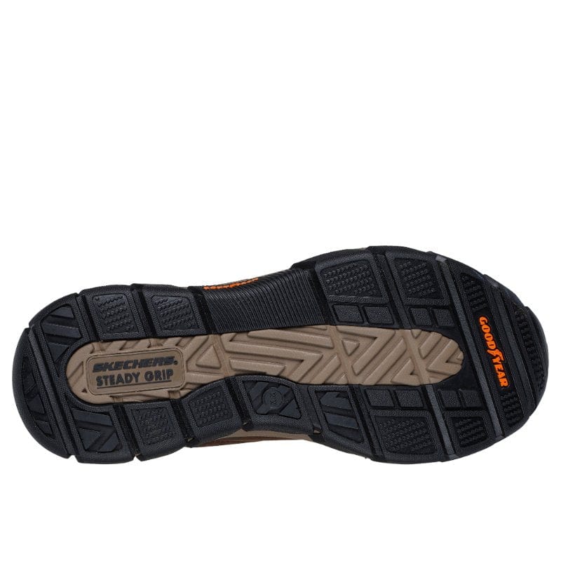 Skechers Men Mens Skechers Mens Brown Side Zip Respected Evanston Shoe - 205176