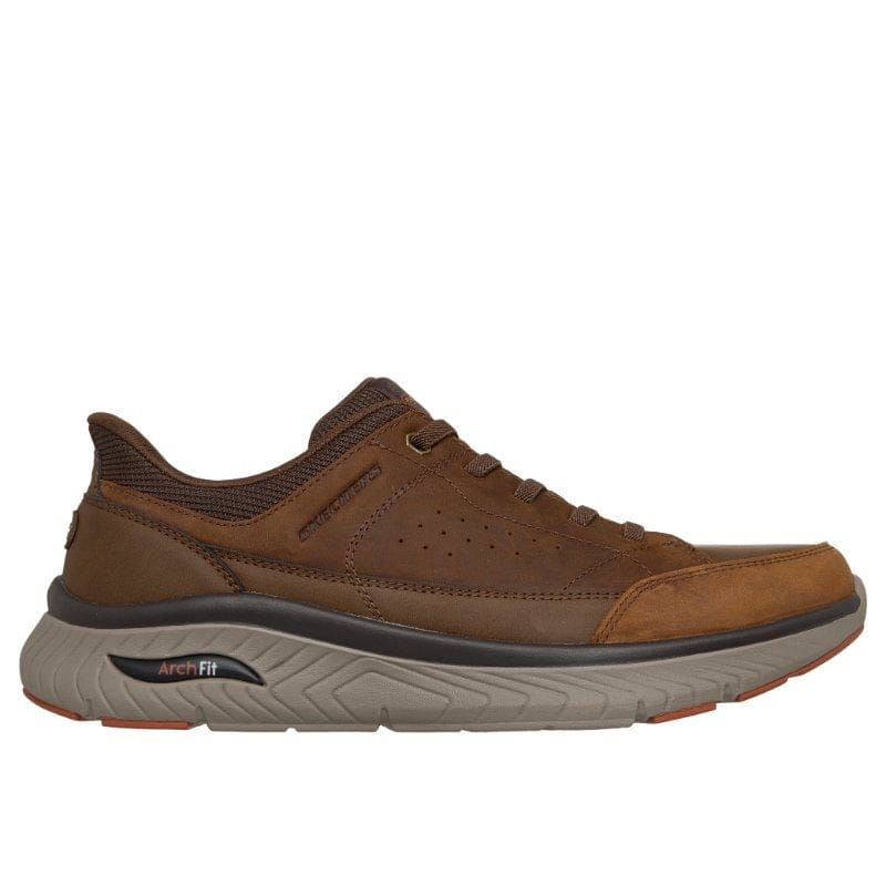 Skechers Men Mens Skechers Mens Brown Slip-ins Relaxed Fit Arch Fit Crosser Emeric Runner - 205656