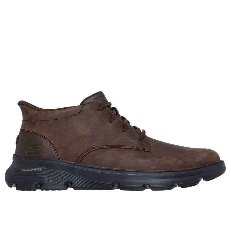 Skechers Men Mens Skechers Mens Brown Slip-ins Relaxed Fit Arch Fit Garza Rowan Shoe 205514