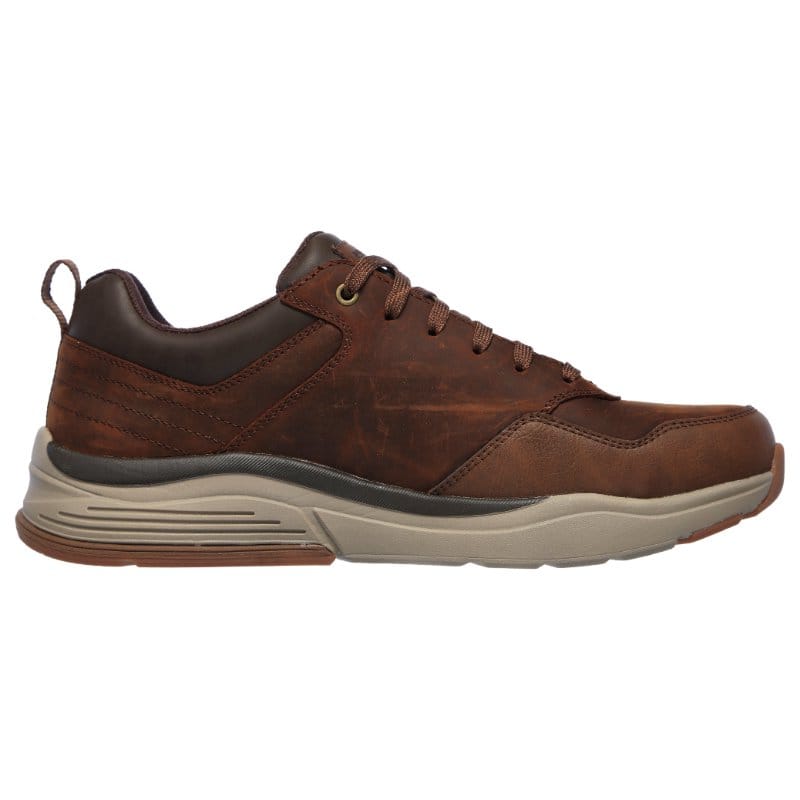 Skechers Men Mens Skechers Mens Tan Lace Up Relaxed Fit Benago Hombre Runner - 210021