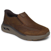 Skechers Men Mens Skechers Mens Tan Slip On Relaxed Fit Arch Fit Crosser Runner - 205869