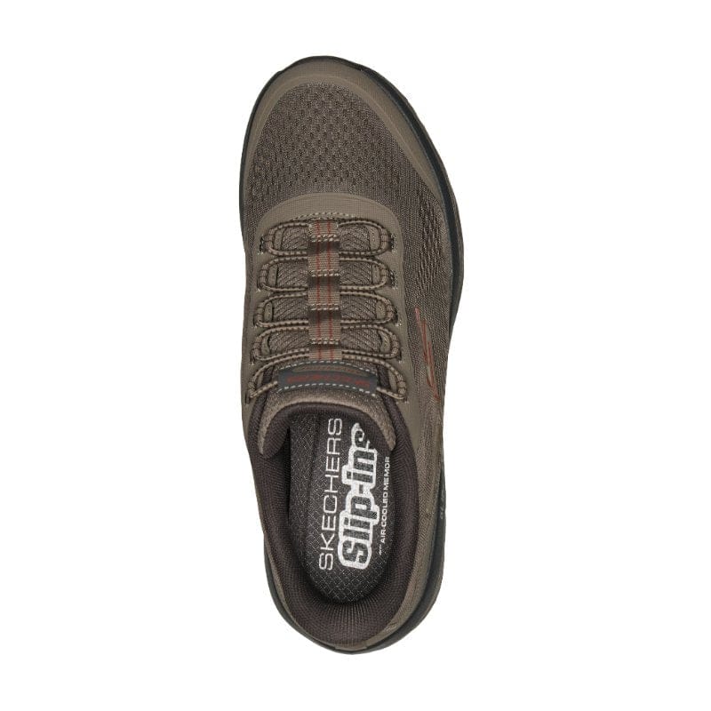 Skechers Men Mens Skechers Mens Taupe Slip-ins Glide Step Sole Glover Peak Runner - 237812