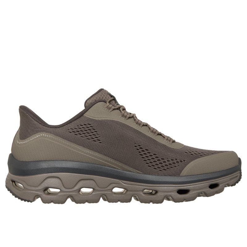 Skechers Men Mens Skechers Mens Taupe Slip-ins Glide Step Sole Glover Peak Runner - 237812