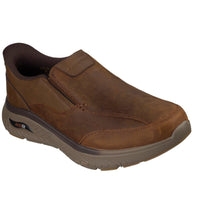 Skechers Men Mens TAN / 8UK Skechers Mens Tan Slip On Relaxed Fit Arch Fit Crosser Runner - 205869