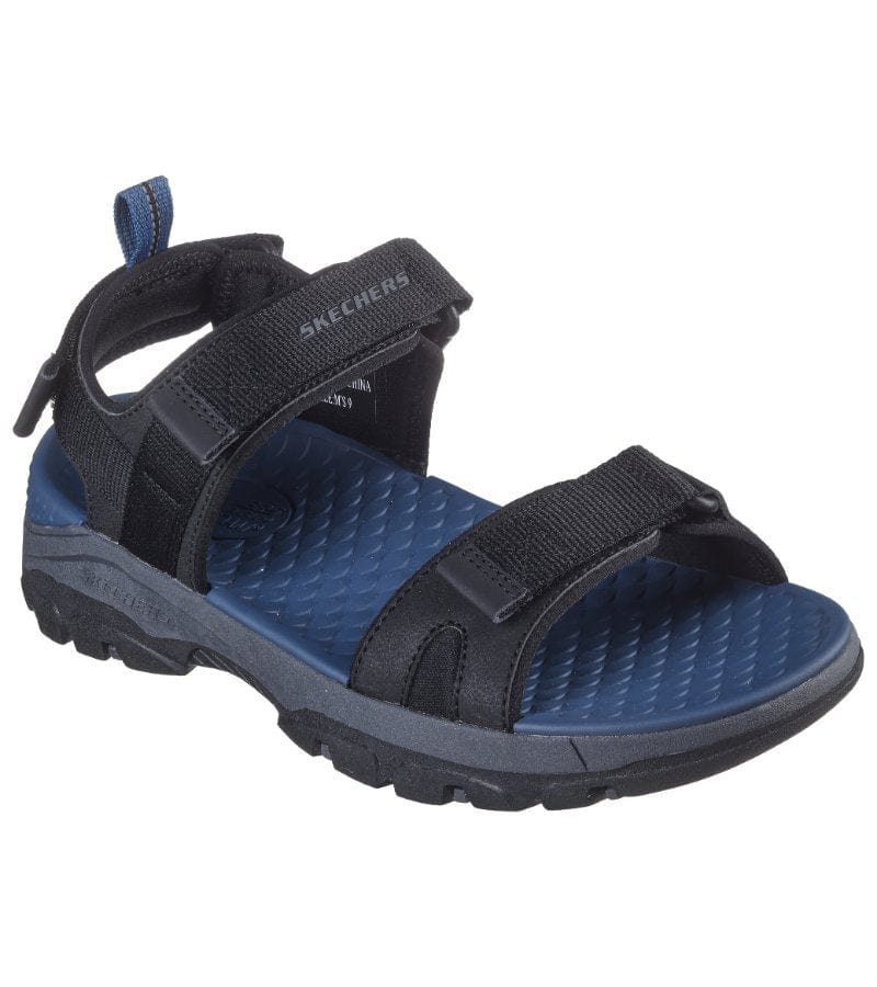 Skechers Mens 7UK / BLACK Skechers Mens Black Strap Sandal Relaxed Fit: Tresmen - RYER 205112