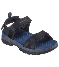 Skechers Mens 7UK / BLACK Skechers Mens Black Strap Sandal Relaxed Fit: Tresmen - RYER 205112