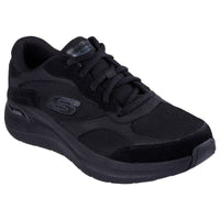 Skechers Mens 8UK / BLACK Skechers Mens Black Lace-Up Arch Fit Runners - 232702