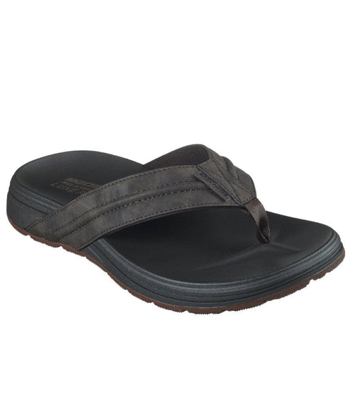 Skechers Mens 8UK / BROWN Skechers Mens Brown Vegan Flip Flop Relaxed Fit Sandal PATINO - MARLEE 205111