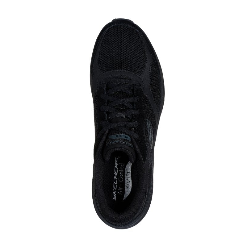 Skechers Mens Skechers Mens Black Lace-Up Arch Fit Runners - 232702