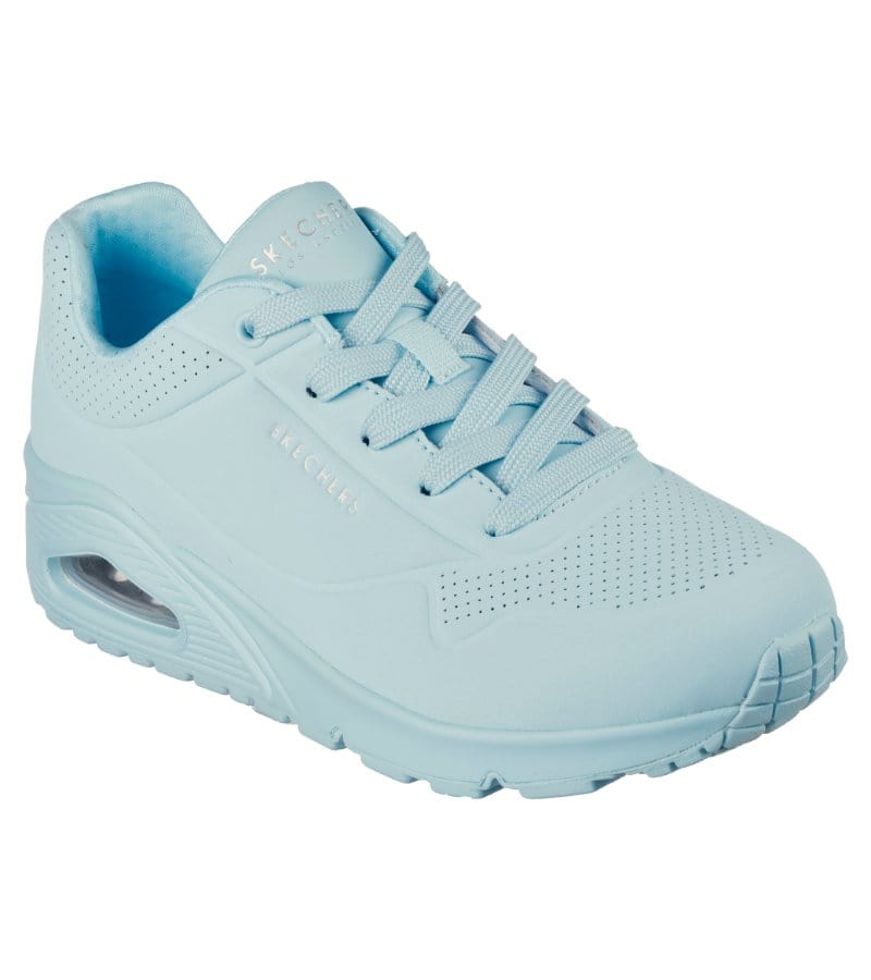 Skechers Womens 6UK / BLUE Skechers Womens Lace Up Wedge Trainer Uno - Stand On Air 73690