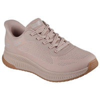 Skechers Womens BEIGE / 3UK Skechers Womens Beige Bobs Squad 4 Staple Look Fashion Trainer - 117624