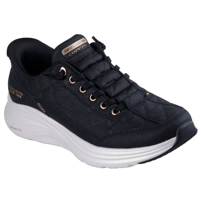 Skechers Womens BLACK / 4UK Skechers Womens Black Contour Foam Cozy Fit Golden Hour Fashion Trainer - 150413
