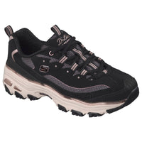 Skechers Womens BLACK / 4UK Skechers Womens Black Slip-ins D'Lites Chrome Wave Fashion Trainer - 150873
