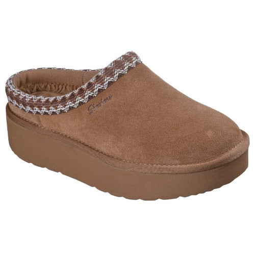 Skechers Womens BROWN / 3UK Sketchers Womens Brown Slip-On Keep Cozy Ugg Boots - 169144