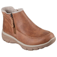 Skechers Womens BROWN / 4UK Skechers Womens Brown Easy Going Into Fall Ankle Boots - 168031
