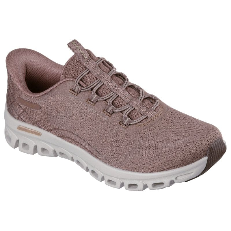 Skechers Womens BROWN / 4UK Skechers Womens Brown Slip-Ins Glide Step Elevate Fashion Trainer - 104750