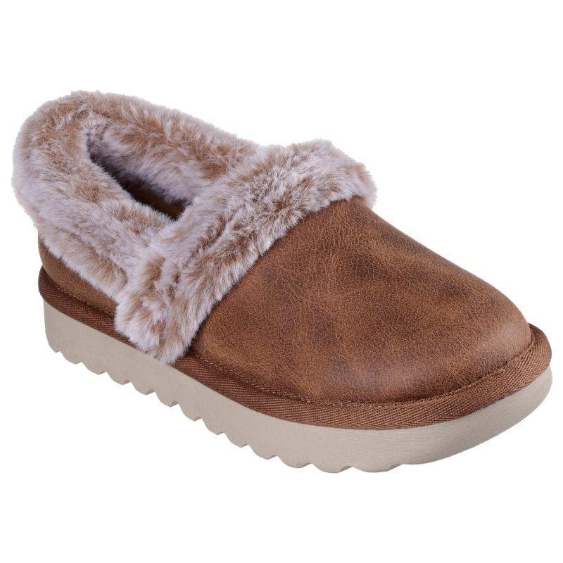 Skechers Womens BROWN / 4UK Skechers Womens Brown Slip-On Cozy Up Shoes - 169027