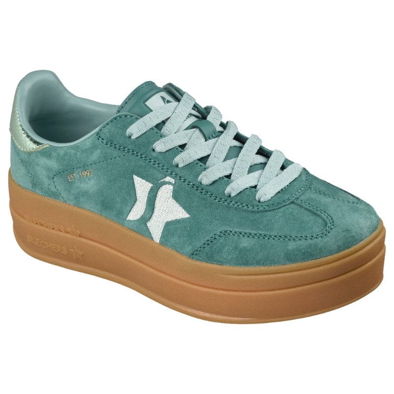 Skechers Womens GREEN / 4UK Skechers Womens Green Academy HI Elevated Essence Fashion Trainer - 185430