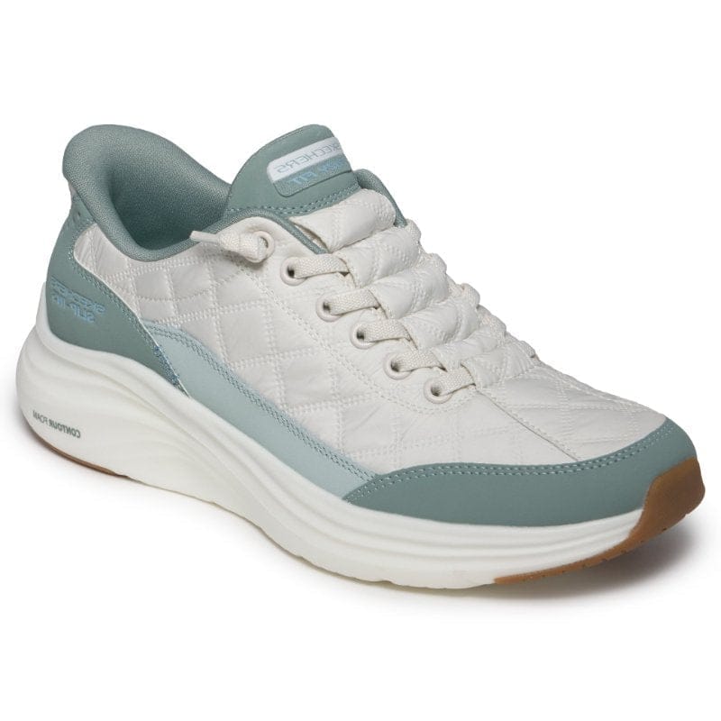 Skechers Womens GREEN / 4UK Skechers Womens Green Slip-Ins Contour Foam Cozy Fit Fashion Trainer - 150404