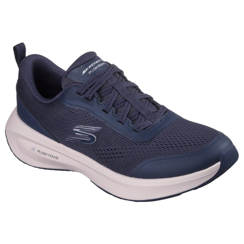 Skechers Womens NAVY / 3UK Skechers Womens Navy Lace Up Plush Foam Fashion Trainer - 150572