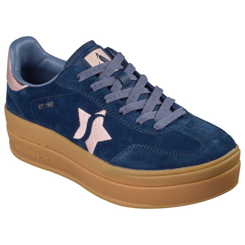 Skechers Womens NAVY / 4UK Skechers Womens Navy Academy HI Elevated Essence Fashion Trainer - 185430