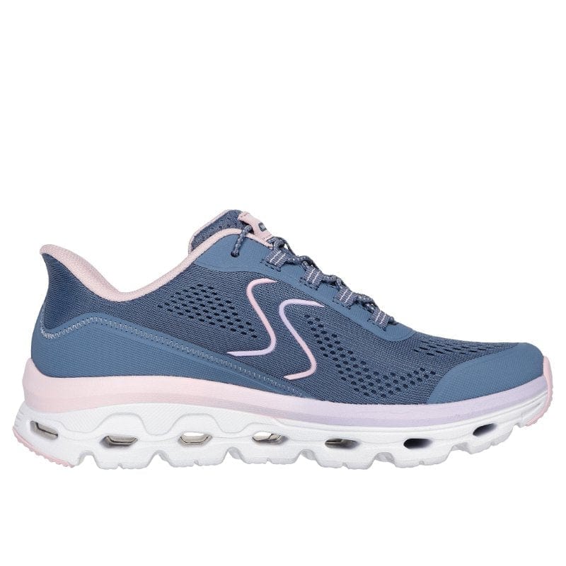 Skechers Womens PINK / 4UK Skechers Womens Pink Glide Step Sole Shoe 180272