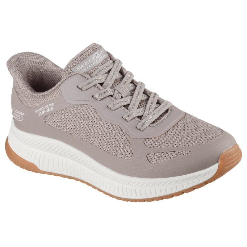 Skechers Womens Skechers Womens Beige Bobs Squad 4 Staple Look Shoe 117624