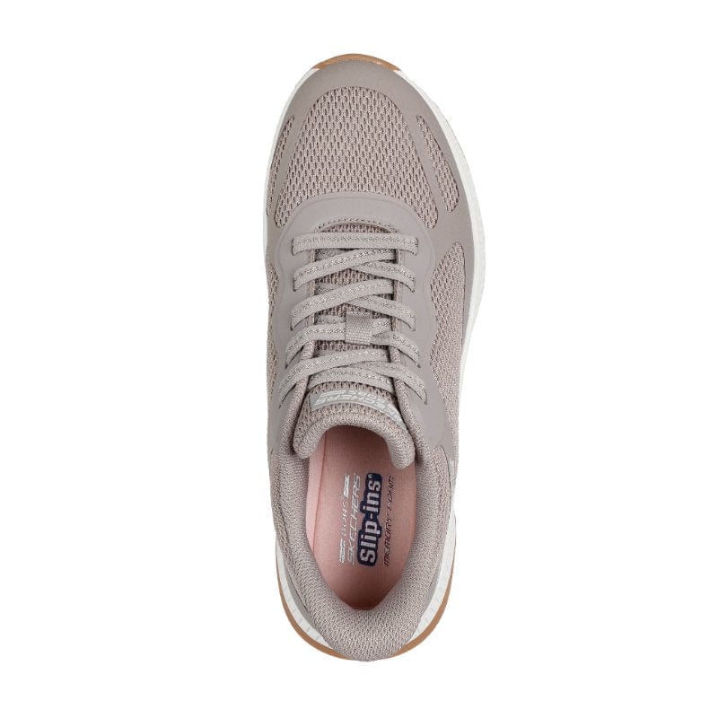 Skechers Womens Skechers Womens Beige Bobs Squad 4 Staple Look Shoe 117624